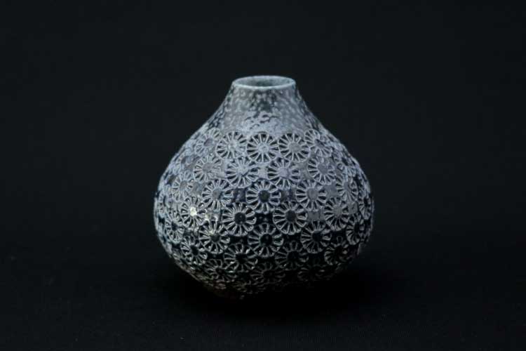 一ノ瀬焼、丸田窯、時代物陶器花瓶